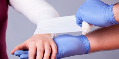 Bandaging an arm