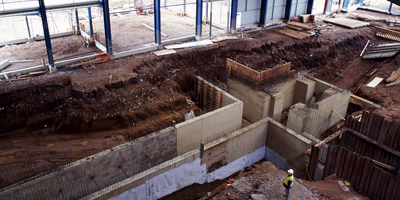 Trenches of Temporary Works on site