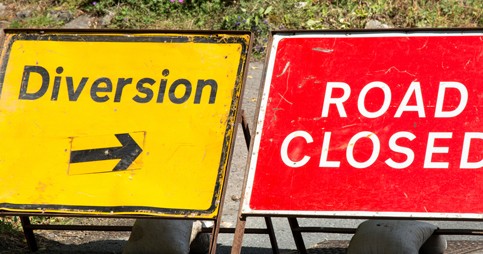 Road Closure signs